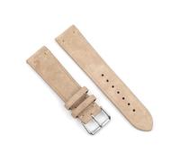 ROWCES Vintage-Uhrenarmbänder aus Wildleder, 18mm, 20mm, 22mm, 24mm, Ersatzarmband für Uhrenzubehör, Beige, 18mm