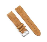 ROWCES Vintage-Uhrenarmbänder aus Wildleder, 18mm, 20mm, 22mm, 24mm, Ersatzarmband für Uhrenzubehör, Hellbraun, 18mm