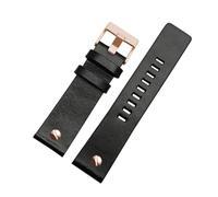ROWCES Vintage-Uhrenarmband aus Leder, Ersatzarmband, 22mm - 30mm, mit Dornschließe aus Edelstahl, 28mm
