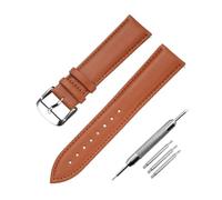 ROWCES Weiches Leder-Uhrenarmband, 12mm - 22mm, Uhren-Ersatzarmband, Herren- und Damen-Uhrenzubehör, Braun, 14mm