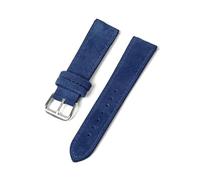 ROWCES Weiches Wildleder-Uhrenarmband, 18mm, 20mm, 22mm, 24mm, Schnellverschluss-Uhrenarmband, Blau, 20mm
