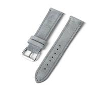 ROWCES Weiches Wildleder-Uhrenarmband, 18mm, 20mm, 22mm, 24mm, Schnellverschluss-Uhrenarmband, Grau, 22mm