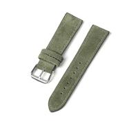 ROWCES Weiches Wildleder-Uhrenarmband, 18mm, 20mm, 22mm, 24mm, Schnellverschluss-Uhrenarmband, Grün, 24mm