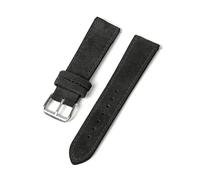 ROWCES Weiches Wildleder-Uhrenarmband, 18mm, 20mm, 22mm, 24mm, Schnellverschluss-Uhrenarmband, Schwarz, 18mm