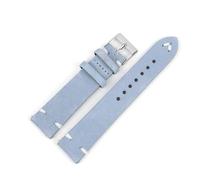 ROWCES Wildleder-Uhrenarmband, 18mm, 20mm, 22mm, 24mm, hellblaues Uhrenarmband, Ersatz-Uhrenarmband, 20mm