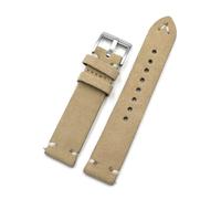 ROWCES Wildleder-Uhrenarmband, 18mm, 20mm, 22mm, 24mm, Schnellverschluss-Uhrenarmband für Herrenuhren-Zubehör, Beige, 18mm
