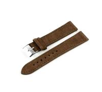 ROWCES Wildleder-Uhrenarmband, 18mm, 20mm, 22mm, Uhrenarmband, Edelstahl-Schnalle für Herren und Damen, Kaffee, 20mm