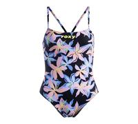 Roxy Active - Cross Back One-Piece Swimsuit for Women - Hinten überkreuzter Badeanzug - Frauen - M - Schwarz.