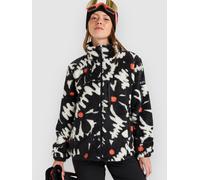 Roxy Alabama Full Zip Printed Fleecejacke true black big flower Damen Gr. M
