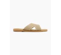 ROXY Andreya Crochet Flache Pantolette Beige, Damen, Größe: 37, Material: Synthetik