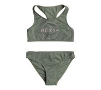 Roxy Basic Active - Zweiteiliges Crop-Top-Bikini-Set für Mädchen 6-16 Grün