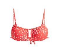 Bandeau-Bikini-Top ROXY "Pt Beach Classics", Damen, Gr. S, Cup B, poppy rot dancing ditsy swim, 85% Polyester, 15% Elasthan, Bikini-Oberteile (63898730-S) poppy rot dancing ditsy swim