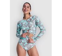 Roxy Beach Essentials Onesie Pt Langarm Lycra brownie hibiscus hype Damen Gr. L