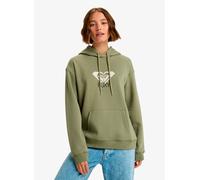 Kapuzensweatshirt ROXY "Surf Stoked Brushed Art", Damen, Gr. M, grün (oil grün), 60% Baumwolle, 40% Polyester, Sweatshirts (95169557-M) oil grün