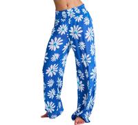 Roxy - Bequeme Hose aus geknitterter Viskose - Damen / Frau - Along The Sunset Pant Dutch Blue Flower Soul - Along The Sunset Pant Dutch Blau S
