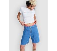 Roxy Cool Girl Longline Denim Shorts surf wash Damen Gr. 27