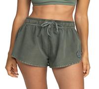 Roxy Damen-Badeshorts, Standard, Strand, lässig, lockere Passform, elastische Taille, Kordelzug, schnelltrocknend, Agave, S