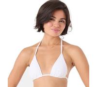 Roxy Damen Bikini Adjustable Straps, Removable Pads, UPF 50+, Quick-Dry, Swimwear Top, Beachwear Bikinioberteil, Weiss/opulenter Garten, Medium