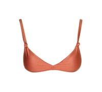 Triangel-Bikini-Top ROXY "Beachside Bohemia Fixed Tri", Damen, Gr. L, Cup B, ginger spice, Obermaterial: 84% Nylon, 16% Elasthan;, Bikini-Oberteile (75302020-L) ginger spice