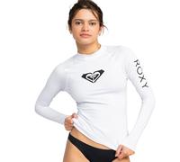 Roxy Damen Rashguard - UPF 50+, Kompressionspassform, Surfen, Wandern, Yoga, schnelltrocknendes Schwimmshirt, Weiss/opulenter Garten, Klein