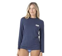 Roxy Damen Rashguard - UPF 50+, Surfen, Wandern, Beachvolley, Workout, Yoga, schnelltrocknendes Schwimmshirt, meeresmotiv, S