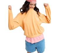 Fleecepullover ROXY "Surfing By Moonlight", Damen, Gr. M, papaya, Obermaterial: 68% Viskose, 29% Polyester, 3% Elasthan., Sweatshirts Fleecepullover (57982241-M) papaya