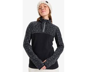 ROXY Damen Sweatshirt SAYNA HALF ZIP (ERJFT04831) M TRUE BLACK ROXYGRAM TONAL