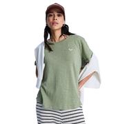 T-Shirt ROXY "Oceanwave Regular Emby", Damen, Gr. S, grün (oil grün), Obermaterial: 60% Walkfrottier, 40% Microfaser;, Shirts T-Shirt (67286505-S) oil grün
