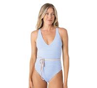 Roxy Einteiliger Damen-Badeanzug - schlankmachender Bauchweg-Badeanzug, abnehmbare Körbchen, schnell trocknender Stoff, Orange / Schwarz, Medium