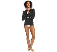 Roxy Damen Essentials Langarm-Rashguard mit Reißverschluss Rash-Guard-Shirt, Anthrazit 233, XX-Large