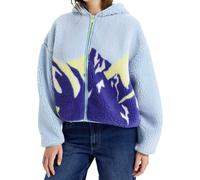 Roxy - Fleece Pullover mit Kapuze - Chloe Kim Print Polar Ice Water für Damen - Größe S - Blau Blau S