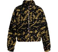 Roxy - Fleece Pullover mit Reißverschluss - Boundless Spirit Zippered Anthracite Big Flowers für Damen - Größe M - schwarz schwarz M