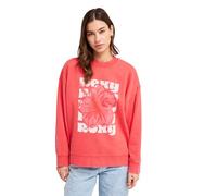 Sweatshirt ROXY "Lineup Terry", Damen, Gr. S, hibiscus, Obermaterial: 55% Walkfrottier, 25% Walkfrottier, 20% Microfaser;, Sweatshirts Sweatshirt (18507313-S) hibiscus