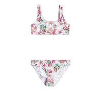 Roxy Happy Tropical Bralette Mädchen Bikini weiß/rosa/grün - 16