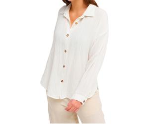 Roxy - Hemd aus Bio-Baumwolle - Damen / Frau - Morning Shine Shirt Coconut Milk - Morning Shine Shirt Coconut Milk für Damen aus Baumwolle Beige S
