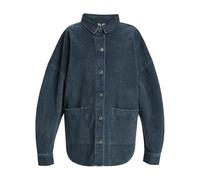 Roxy Kick Back Washed - Corduroy Long Sleeve Shirt for Women - Langärmliges Kord-Hemd - Frauen - L - Schwarz.