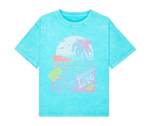 Roxy - Kid's Eveoversize Washed - T-Shirt, Gr. 158-164 14 Years - XL, türkis (AquaSplash)