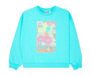 Roxy - Kid's Lineup Crew RG Terry - Pullover, Gr. 164-170 16 Years - XXL, türkis (AquaSplash)