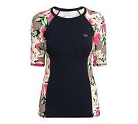 Roxy Kurzärmliges Surf-T-Shirt mit UPF 50 für Frauen Schwarz