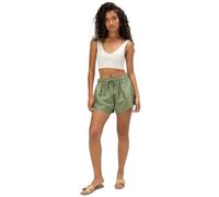 Roxy Lässige Strand-Shorts für Damen, lockere Passform, elastischer Taillenbund mit Kordelzug, schnell trocknende Boardshorts, Grün (Oil Green), Large