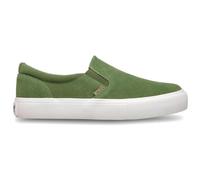 Sneaker ROXY "Lili Slip On", Damen, Gr. 11(42), grün (olivgrün), Obermaterial: 100% Rindsveloursleder / Futter: 50% Canvas, 50% Schweinsleder / Laufsohle: 100% Gummi., Schuhe Sneaker (71213463-11) oli