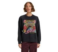 Roxy Lineup - Sweatshirt with Vintage Wash Effect for Women - Sweatshirt mit Vintage-Waschung - Frauen - L - Schwarz.