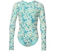 Roxy Mädchen Long Sleeve One-Piece Rashguard Swimsuit with UPF 50+ Sun Protection, Quick Drying Bathing Suit Badeanzug, Stein Hibiskus, 12
