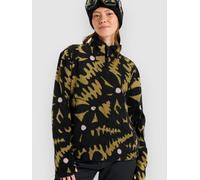 Roxy Moonrising Fleece Pullover fennel seed big flower Damen Gr. M