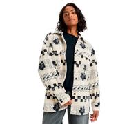 Roxy - Mittellange Fleecejacke - Morning Crush Shacket Parchment Morning Crush für Damen - Größe L - Weiß Weiß L