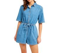 Roxy - Overall / Einteiler / Kombination / Jumpsuit aus Bio-Baumwolle - für Damen / Frau - Real Tomorrow Denim Surf Wash - Real Tomorrow Blau M