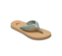 Roxy Sandale Porto IV Damen Gr.38 Grün – Obermaterial 90% Walkfrottier/10% Mikrofaser, Laufsohle TPR