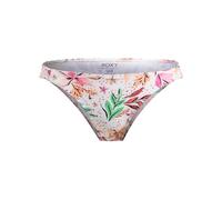 Roxy Bikinihose Printed Beach Classics Damen mit tiefem Bund Weiß/Orange/Rosa – M