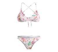 Roxy Printed Beach Classics - Sportliches, zweiteiliges Bikini-Set für Frauen Weiß