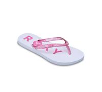 Sandale ROXY "Rg Viva Sparkle", Jungen, Gr. 13(30), weiß, pink, Obermaterial:Obermaterial: 98% Synthetik Tr/ 2% Metall, Futter: 100% Synthetik, Laufsohle: 100% Schwammgummi;, Schuhe Sandale (88277920-